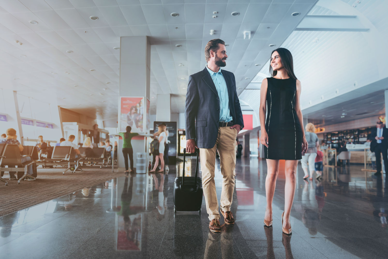 Flirten am Flughafen