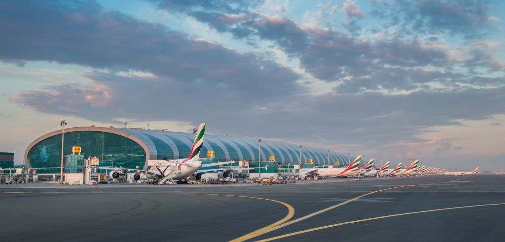 So weit das Auge reicht Flugzeuge: Der Dubai Airport ist der drittgrößte weltweit. Foto: Dubai Airports