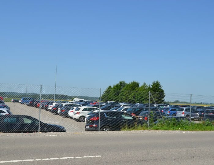 Allgäu Airport Parkplatz P4 am Flughafen Memmingen